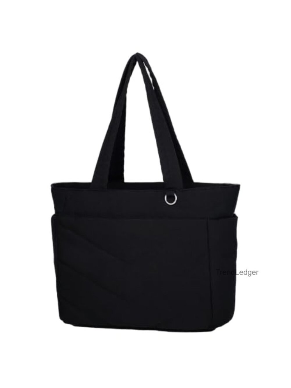 Quilted Tote Bag Lightweight Nylon Shoulder Bag RFID Multiple Compartments